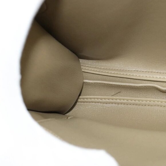 Christian Dior Honeycomb Canvas Hand Bag PVC Leather Beige Auth 110505 - Picture 12 of 16